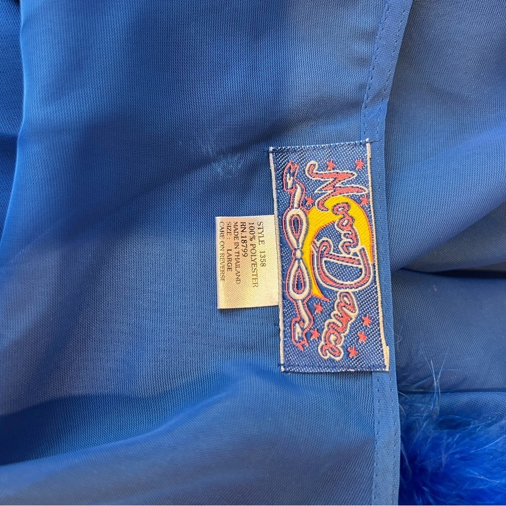 Vintage Moon Dance Blue 60s style sheer robe maribou trim #Sabrinacarpenter - Picture 3 of 3